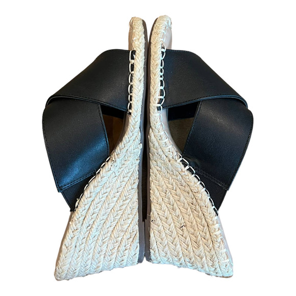 Charles by Charles David NOTCH Black Wedge Espadrille Sandal Women's 7.5 NEW - Picture 4 of 10